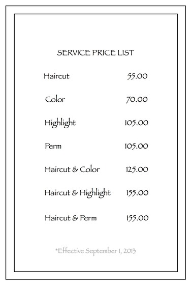 REVISED  4x6 Price List 2013 